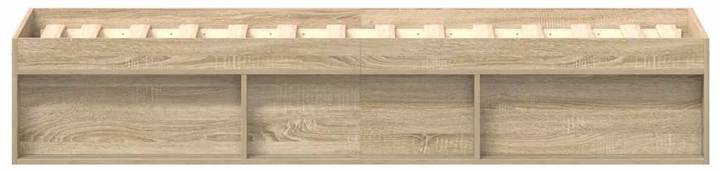 vidaXL Πλαίσιο Κρεβατιού Sonoma Δρυς 75 x 190 εκ. Small Single