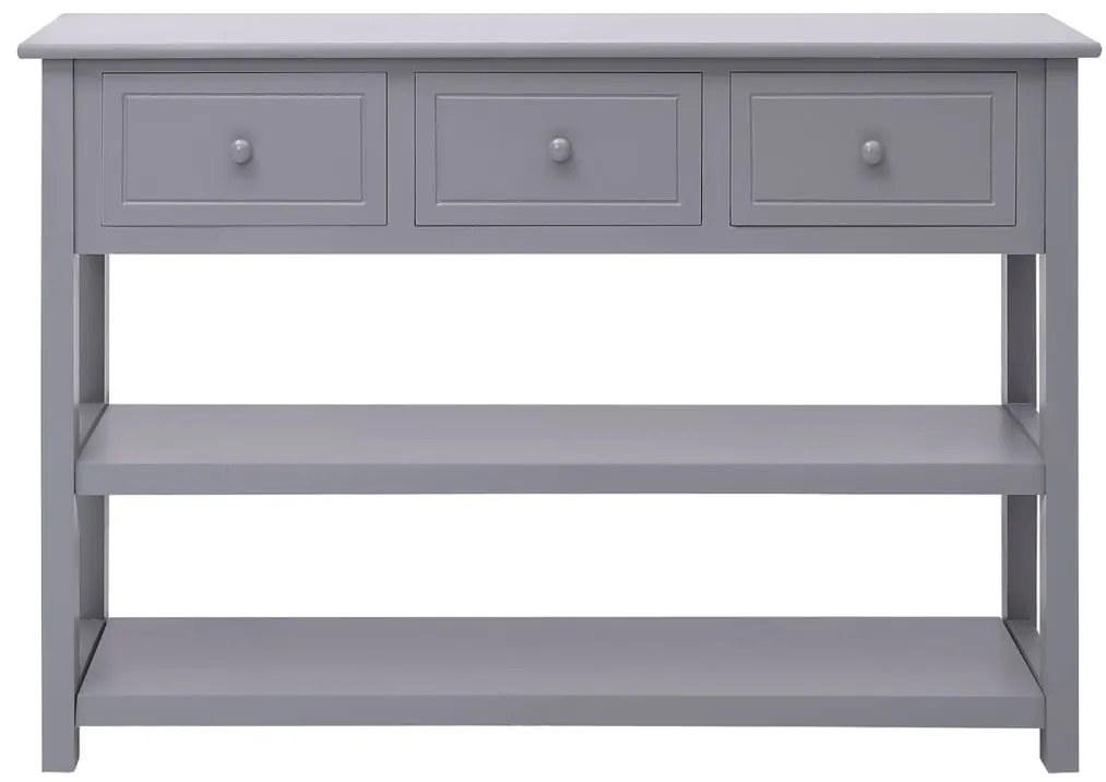 vidaXL Ντουλάπι Γκρι 108 x 30 x 76 εκ. από Μασίφ Ξύλο Παυλώνιας