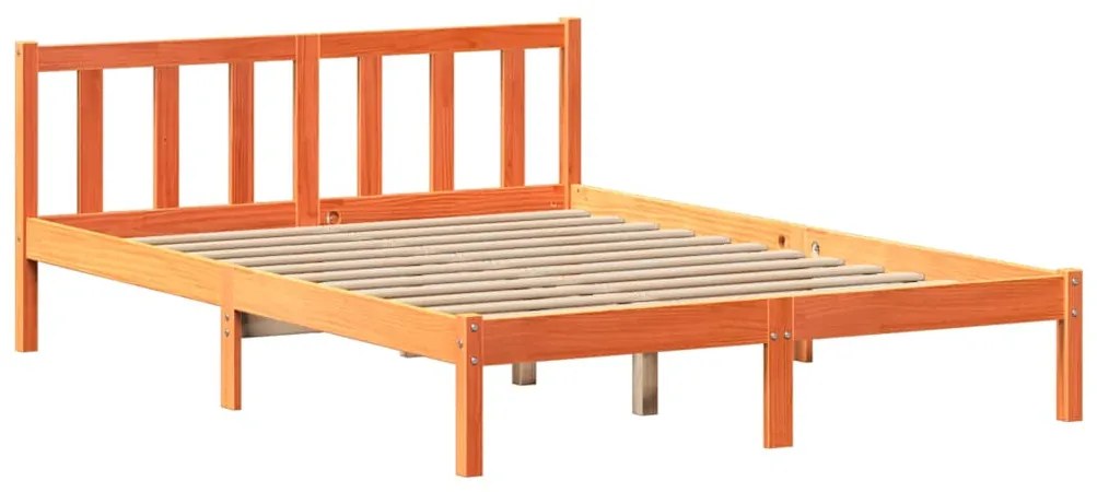 vidaXL Σκελετός Κρεβ. Χωρίς Στρώμα Καφέ Κεριού 120x200 εκ Μασίφ Πεύκο