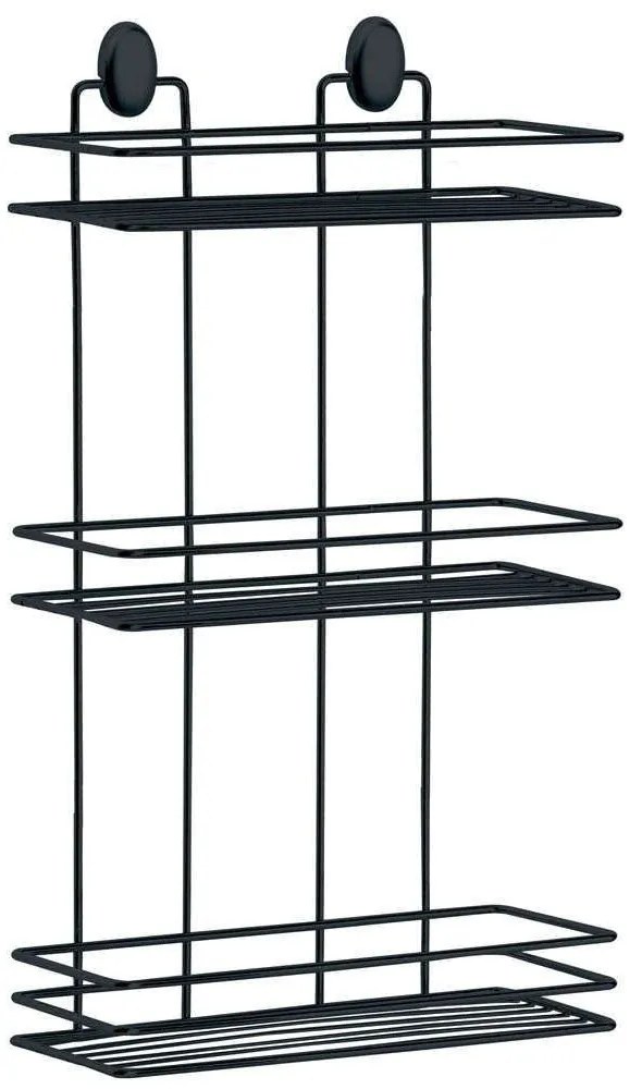 Ραφιέρα Μπάνιου 3 Θέσεων 821013 30x13x50cm Black Ankor Μέταλλο