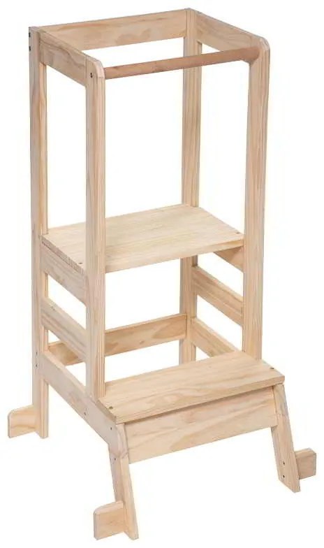 Παιδικός πύργος παρατήρησης Montessori pakoworld φυσικό 51x51x90εκ