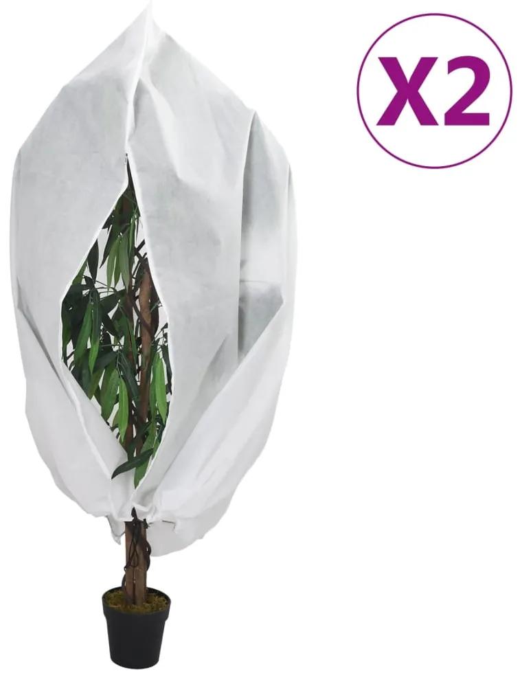 vidaXL Καλύμματα Φυτών Αντιπαγετ. Φερμουάρ 2 τεμ. 70 γρ/μ² 3,93x3,5 μ.