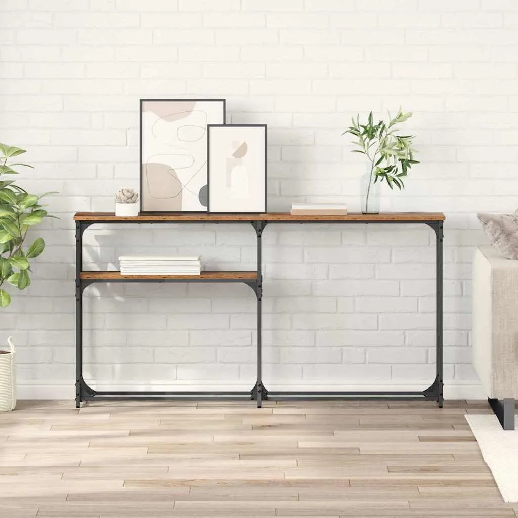 ΤραπέζιΚονσόλας Παλαιό ξύλο 145x22.5x75εκ Επεξεργασμένο ξύλο