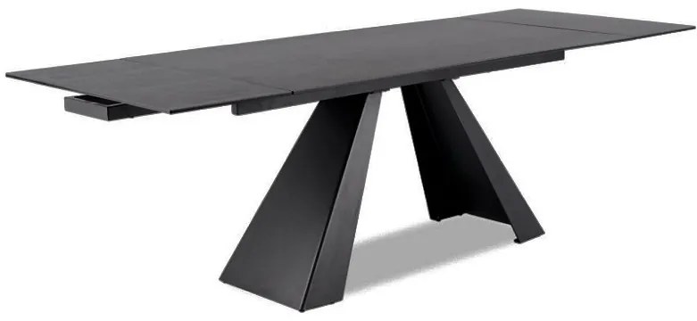 STÓŁ SALVADORE CERAMIC SZARY MARMUR/CZARNY MAT (180-260)X90 DIOMMI-80-3130