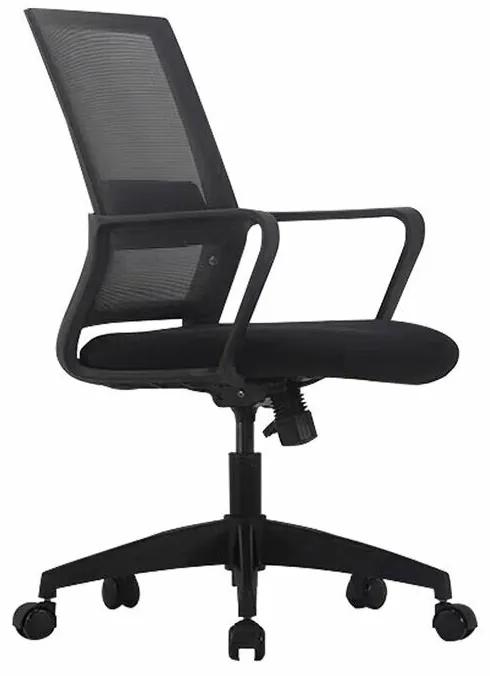 Καρέκλα γραφείου Mesa 442, Μαύρο, 92x62x58cm, 10 kg, Με ρόδες, Με μπράτσα, Μηχανισμός καρέκλας: Κλίση | Epipla1.gr