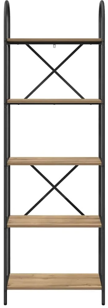 vidaXL Ράφι Βιβλίων artisan δρυς 60 x 30 x 183 εκ Επεξεργασμένο ξύλο
