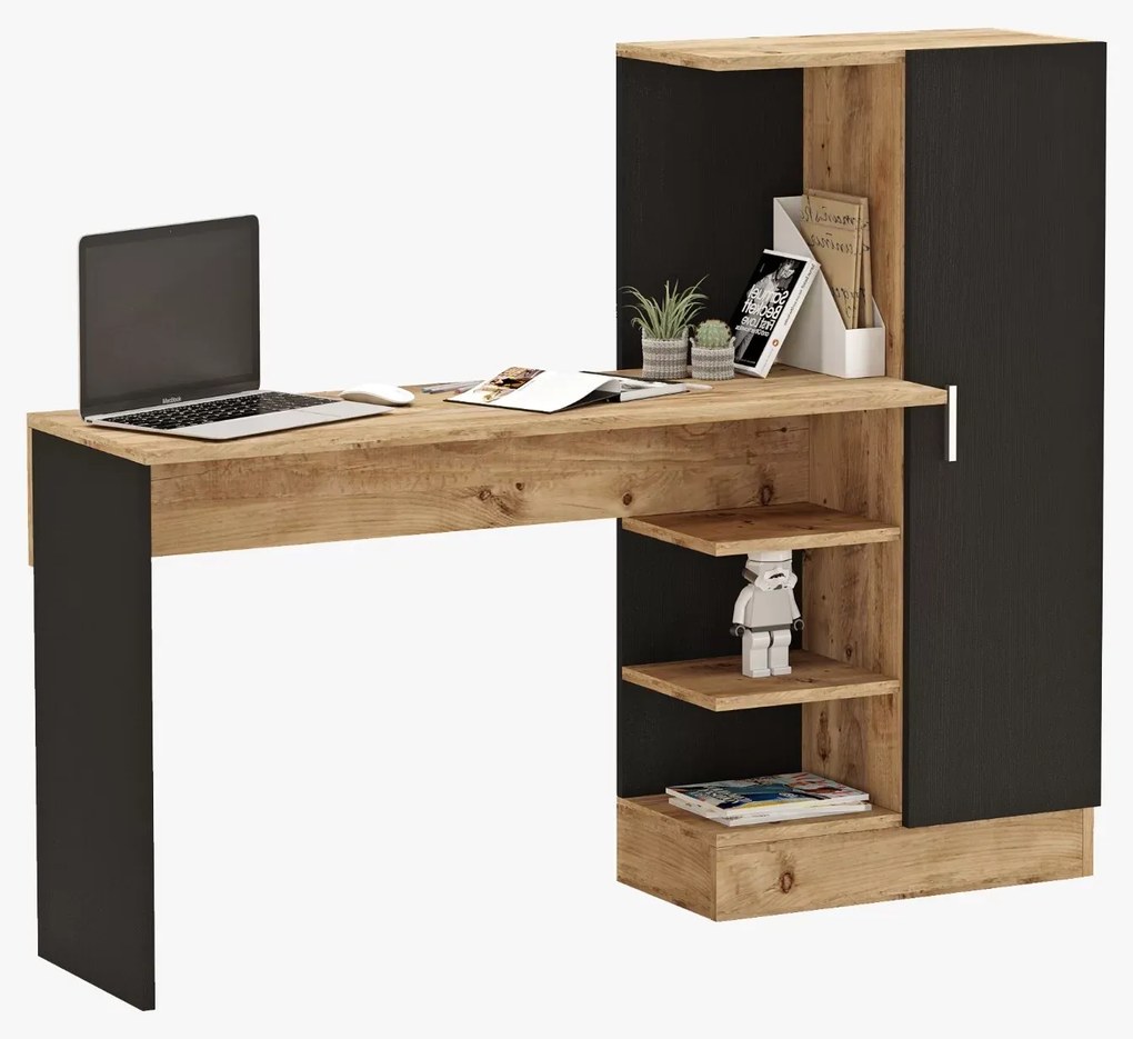 Γραφείο &quot;VIANA&quot; σε χρώμα atlantic pine/ανθρακί 152x40x120