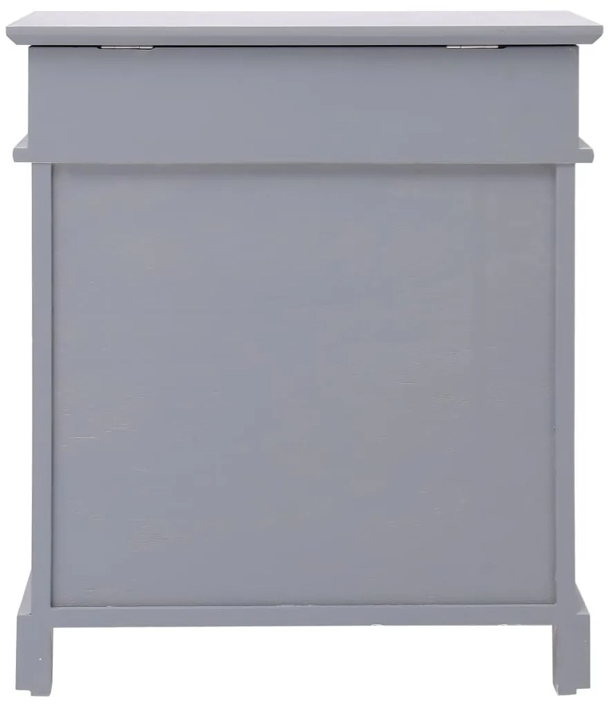 vidaXL Παπουτσοθήκη Γκρι 50 x 28 x 58 εκ. από Ξύλο Παυλώνιας