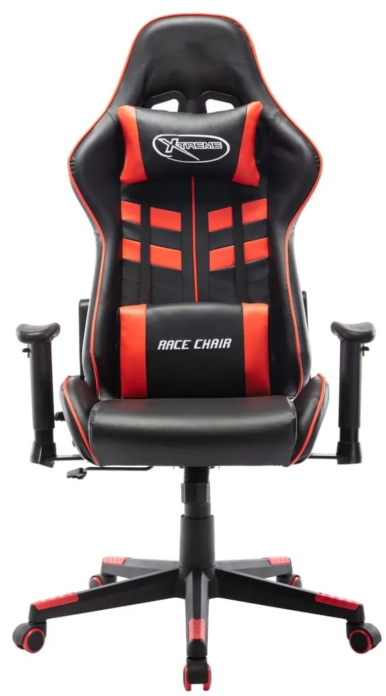 vidaXL Καρέκλα Gaming Μαύρο/Κόκκινο από Συνθετικό Δέρμα