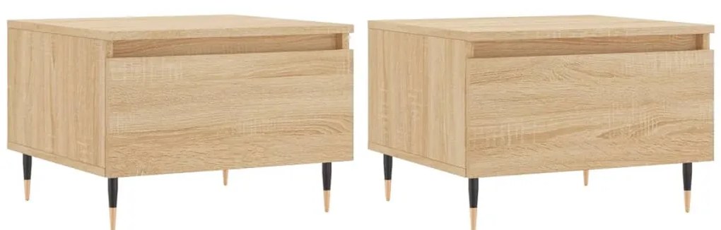 vidaXL Τραπεζάκια Σαλονιού 2 τεμ. Sonoma Δρυς 50x46x35 εκ. Επεξ. Ξύλο