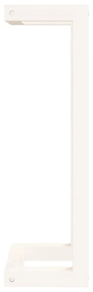 vidaXL Πετσετοκρεμάστρα Λευκή 23x18x60 εκ. από Μασίφ Ξύλο Πεύκου