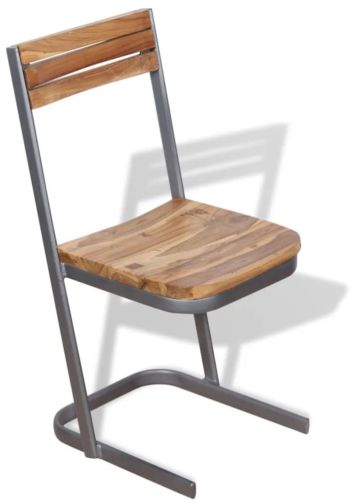 vidaXL Καρέκλες Τραπεζαρίας 4 τεμ. από Μασίφ Ξύλο Teak