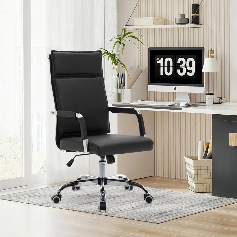 Καρέκλα γραφείου διευθυντη Mavel PU μαύρo 55x62x100-110εκ 55x62x110 εκ.