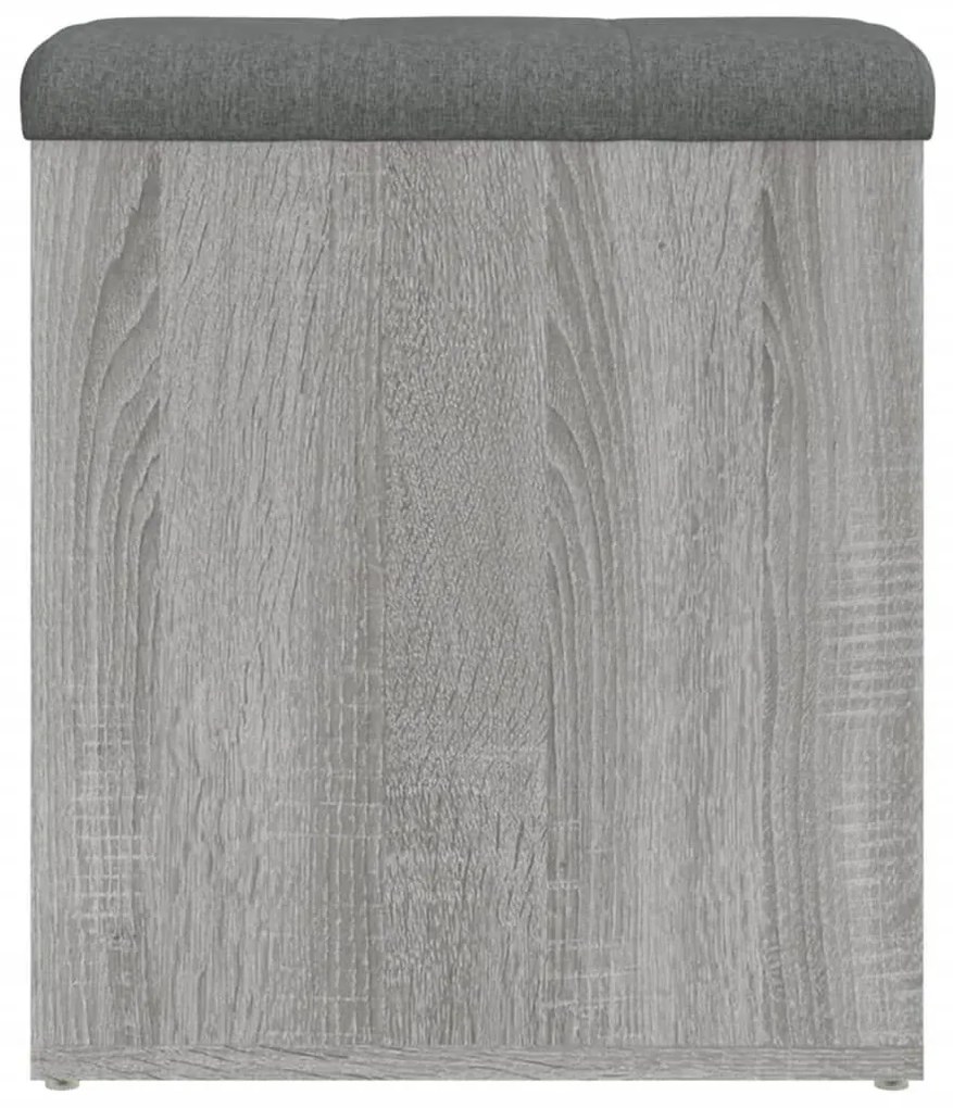 Παγκάκι Αποθήκευσης Γκρι Sonoma 42x42x45 εκ. Επεξεργασμένο Ξύλο - Γκρι