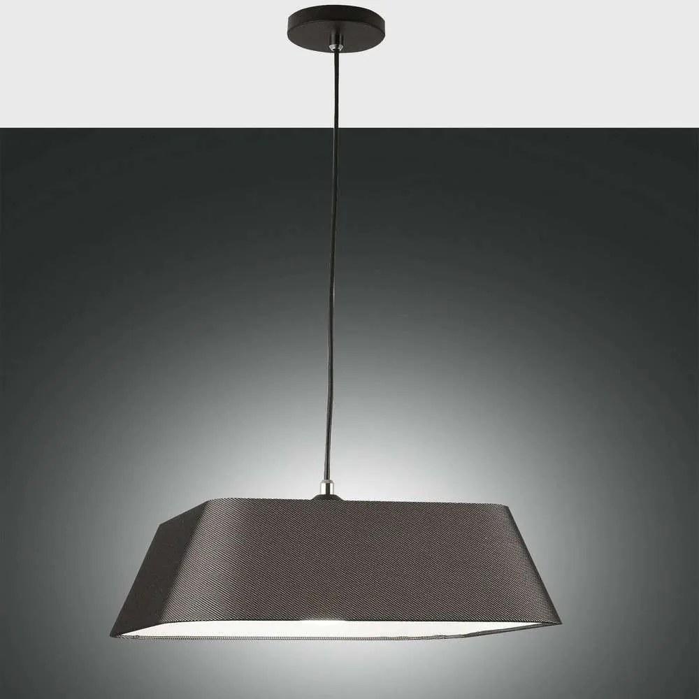 Φωτιστικό Οροφής Allegra 3561-45-101 Black Fabas Luce Μέταλλο,Ύφασμα