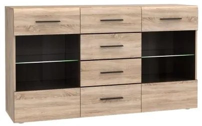 Μπουφές Solo 150x41x82cm Sonoma με Wenge και MDF Καμπυλωτό τελείωμα στις πόρτες - TO-SOLO2W4S - TO-SOLO2W4S