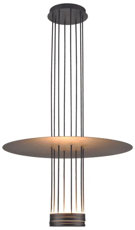 Φωτιστικό Κρεμαστο Aca YL1691LEDPBK ELIA Μαύρο Ματ (Black Mat) 3000K