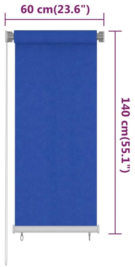 Στόρι Σκίασης Ρόλερ Εξωτερικού Χώρου Μπλε 60 x 140 εκ. από HDPE - Μπλε