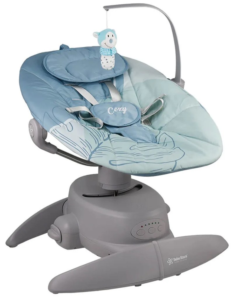 Ηλεκτρικό Ρηλάξ Με Μουσική (0-6 Μηνών/Έως 9kg) Bebe Stars Cozy Ocean 254-174