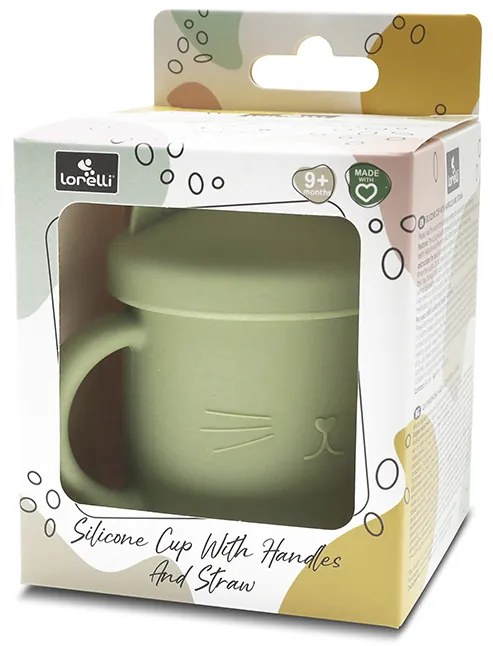 Κύπελλο Σιλικόνης με Καλαμάκι 9+ μηνών Green 10230660004 Lorelli