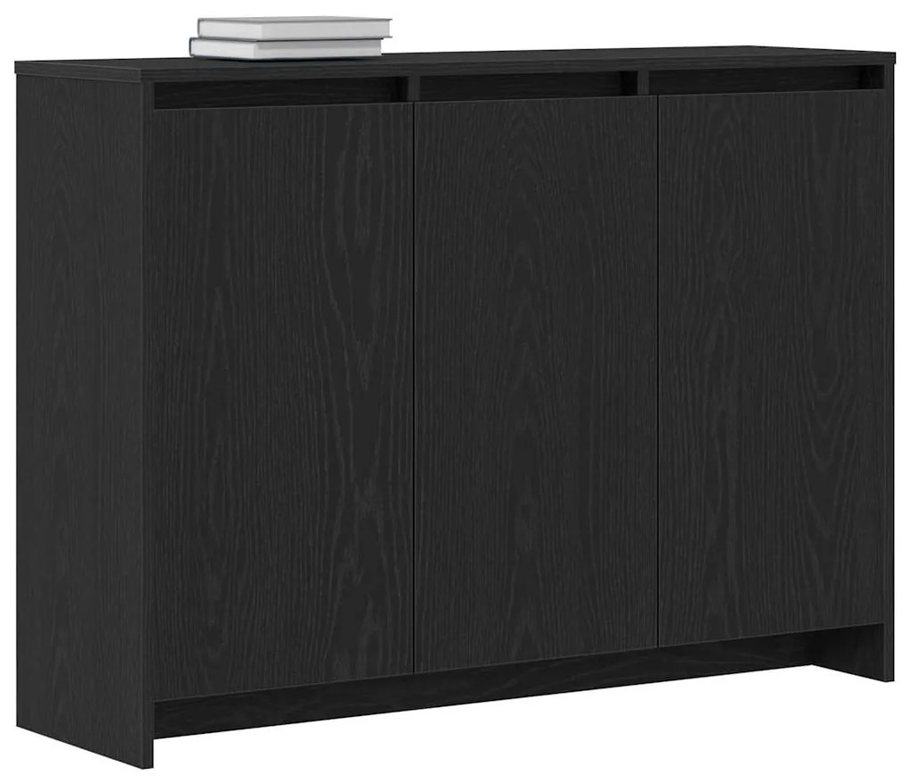 vidaXL Πλαϊνό γραφείο Μαύρο 102 x 33 x 75 εκ. Επεξεργασμένο ξύλο