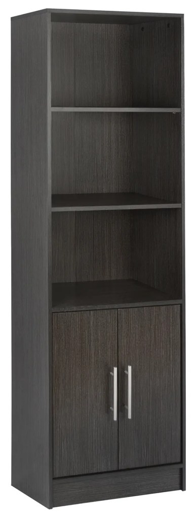 ΒΙΒΛΙΟΘΗΚΗ ΜΕΛΑΜΙΝΗΣ ENSLEY HM2027.01 ZEBRANO 60X30X180 εκ. (1 Τεμμάχια)