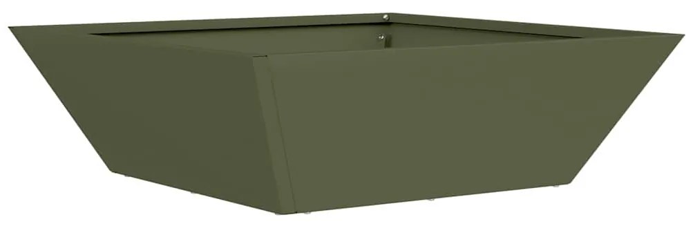 vidaXL Γλάστρα Α bowl Ελιά 50x50x15 εκ Χάλυβας