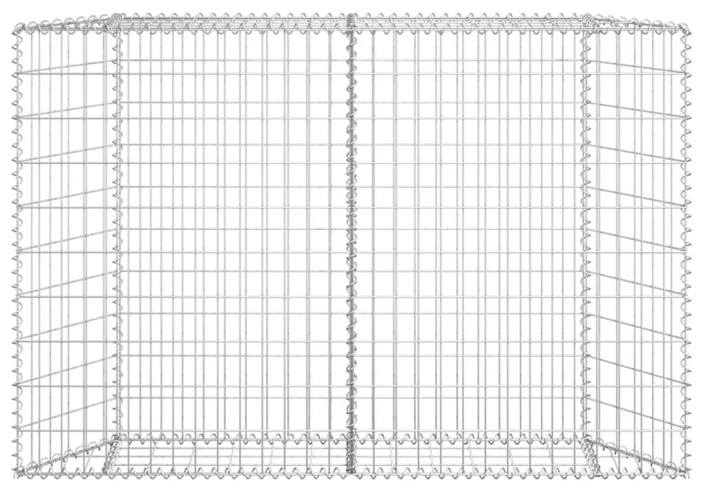 vidaXL Συρματοκιβώτιο-Γλάστρα Υπ. Τραπέζιο 150x20x100 εκ Γαλβ. Χάλυβας