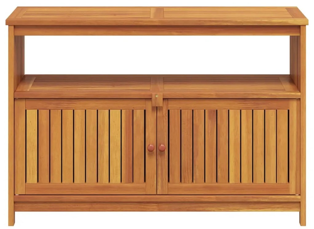 vidaXL Τραπέζι Κονσόλα Κήπου 110 x 35 x 75 εκ. από Μασίφ Ξύλο Ακακίας