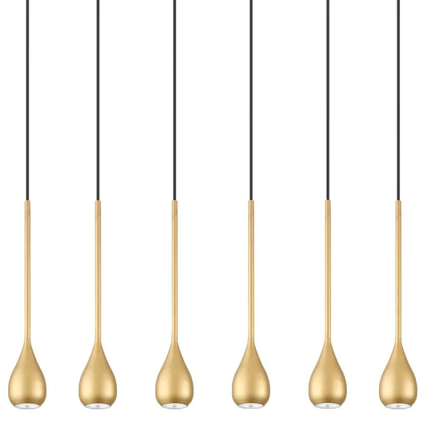 Φωτιστικό Οροφής - Ράγα 01179-13BR GU10 LED 120cm Gold Luma