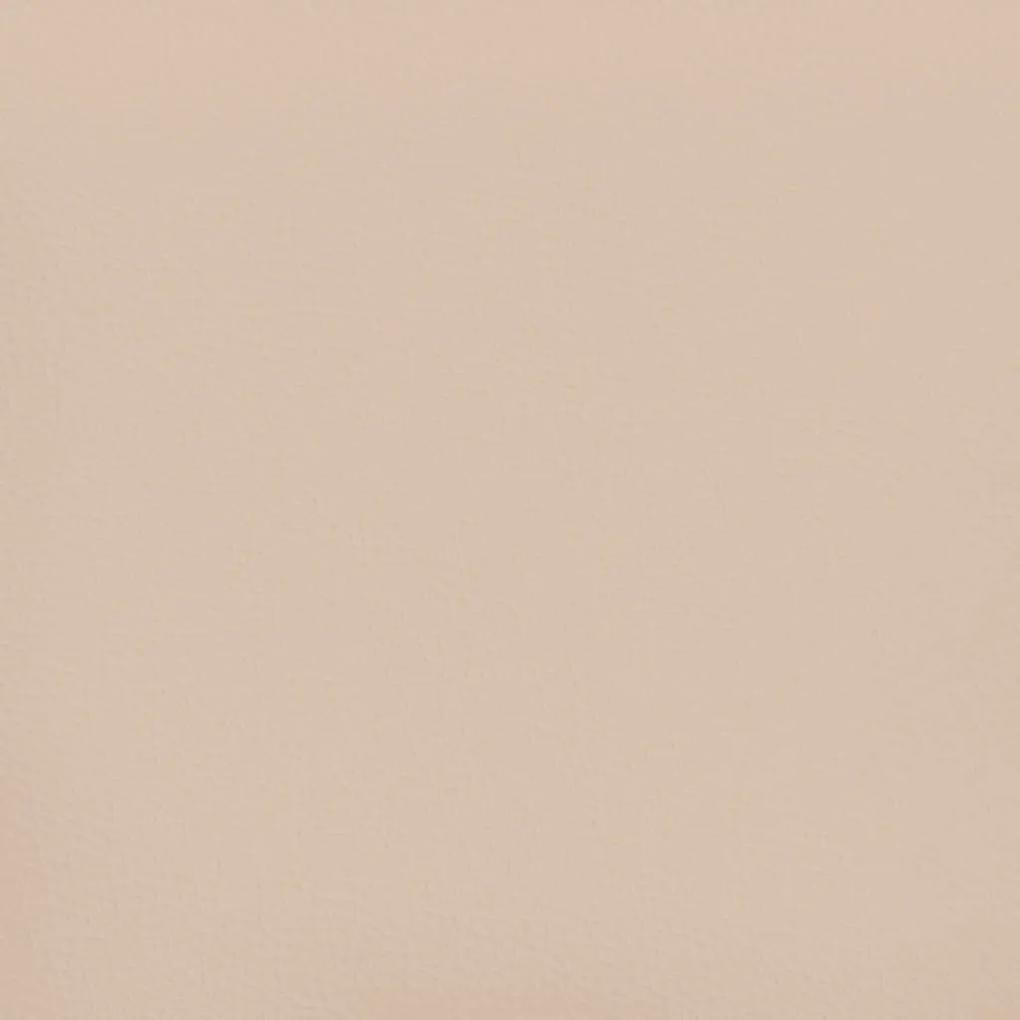 Πλαίσιο Κρεβατιού με Κεφαλάρι Καπουτσίνο 200x200εκ. Συνθ. Δέρμα - Καφέ