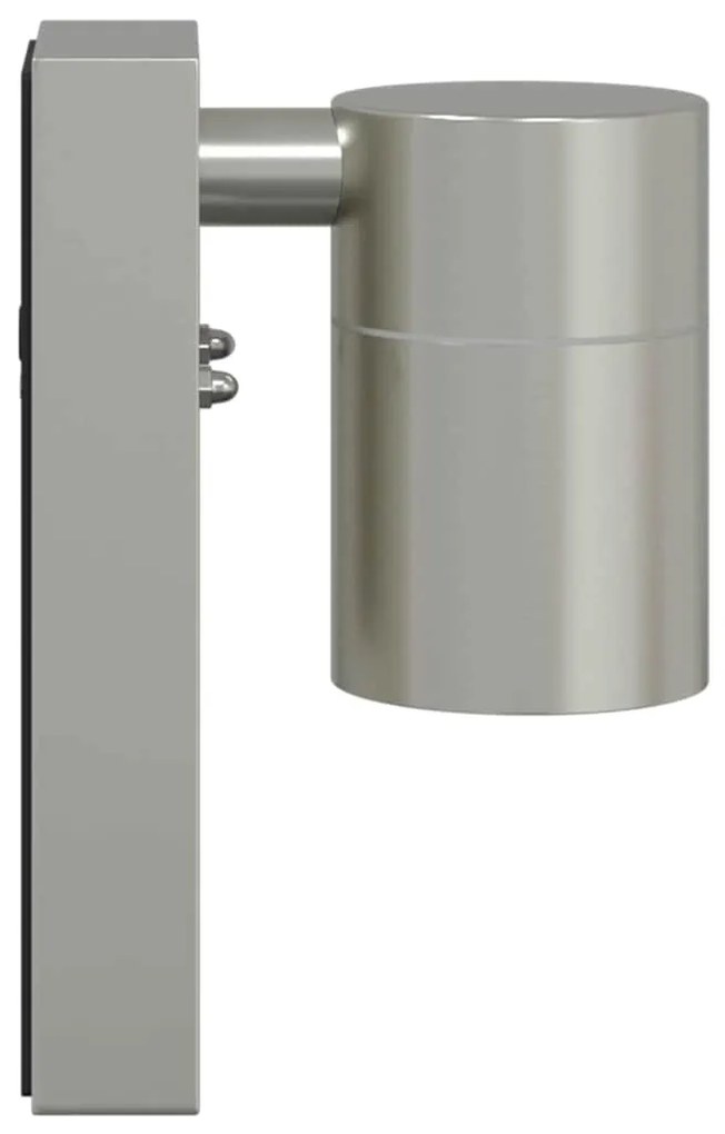 vidaXL Εξωτερικά Φωτιστικά Τοίχου 2 pcs Ασημί 6.5 x 10.5 x 16 εκ.