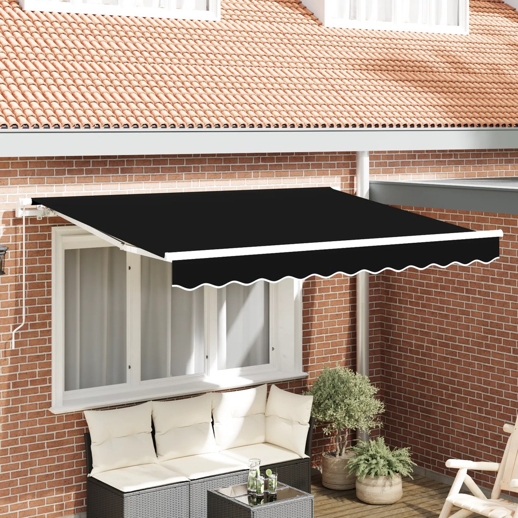 vidaXL Ύφασμα αντικατάστασης τέντας Μαύρο 300 x 250 εκ Καραβόπανο