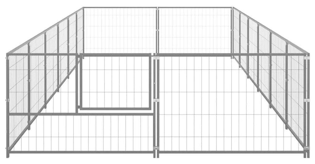 vidaXL Σπιτάκι Σκύλου Ασημί 12 μ² Ατσάλινο