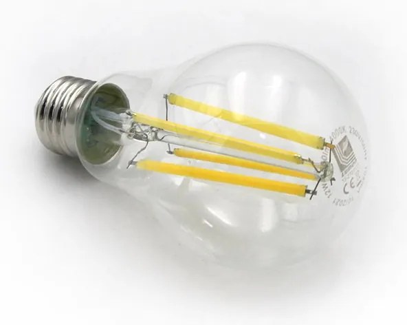 Adeleq Led Λάμπα Cog Αχλάδι Διάφανο Ε27 12W 230V Θερμό 13-27211200