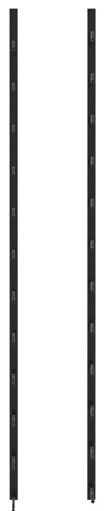 vidaXL Βάση Κρασιών Τοίχου για 24 Φιάλες Μαύρη Σιδερένια