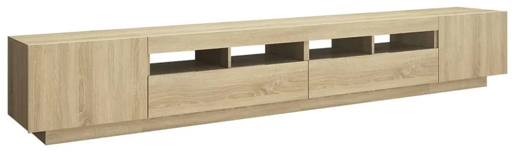 vidaXL Έπιπλο Τηλεόρασης με LED Sonoma Δρυς 260 x 35 x 40 εκ.