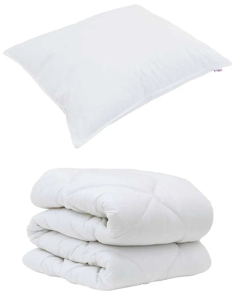 vidaXL Set Παπλώματος Χειμώνα 2 pcs Λευκό 155 x 220 cm Μικροΐνες