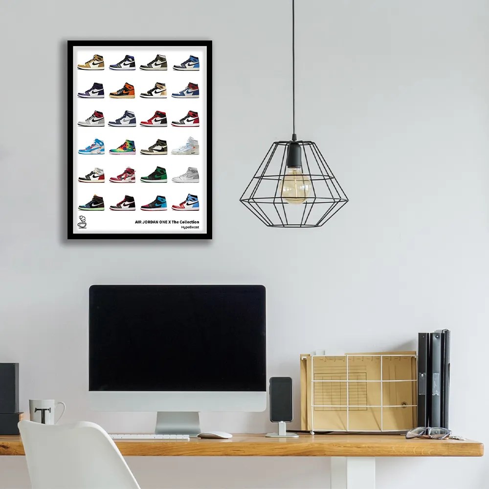 Ξύλινο Κάδρο Air Jordan 1 The Collection 30X40cm SNK30