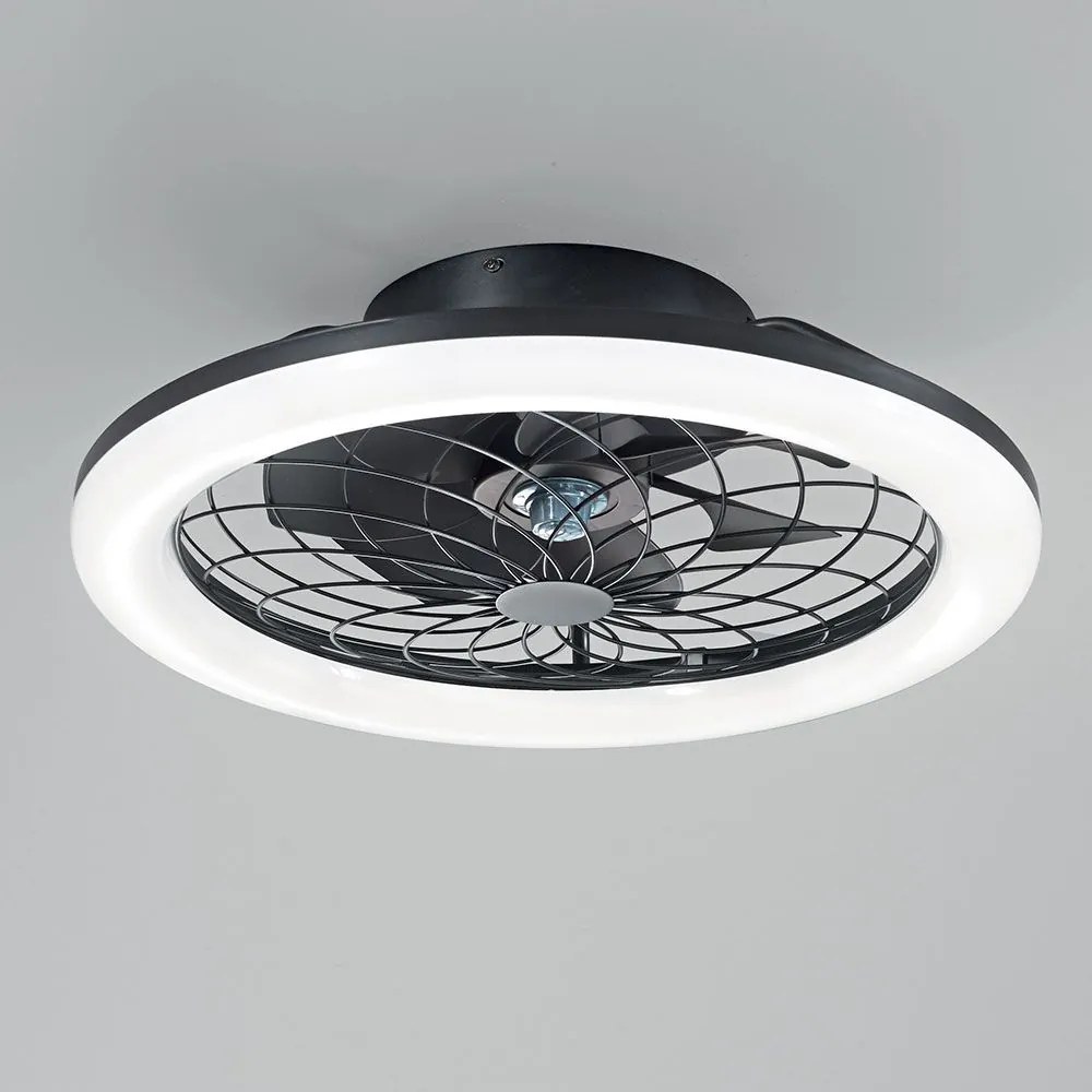 Ανεμιστήρας Οροφής Με Φως LED-Etesia-B-FAN 3300lm CCT 49x17cm Black Intec