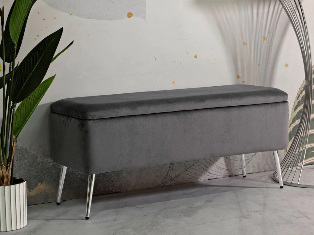 Σκαμπό με Αποθηκευτικό χώρο SILVERY 42x112
