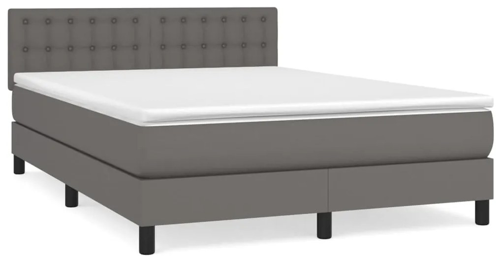 ΚΡΕΒΑΤΙ BOXSPRING ΜΕ ΣΤΡΩΜΑ ΓΚΡΙ 140X200ΕΚ. ΑΠΟ ΣΥΝΘΕΤΙΚΟ ΔΕΡΜΑ 3141129