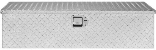 VEVOR Heavy Duty Aluminum Truck Bed Tool Box, Diamond Plate Tool Box with Side Handle and Lock Keys, Storage Tool Box Chest Box Organizer for Pickup, Truck Bed, RV, Trailer, 39&quot;x13&quot;x10&quot;, Silver