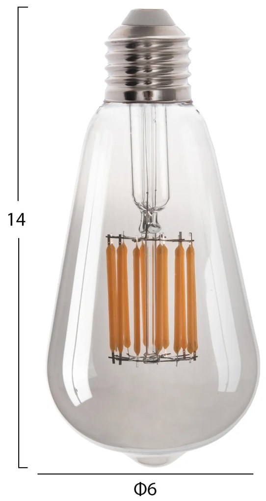 ΛΑΜΠΤΗΡΑΣ HM4189.03 LED FILAMENT 12W E27 3000K SMOKE - 5199191 - 3000K - HM4189.03