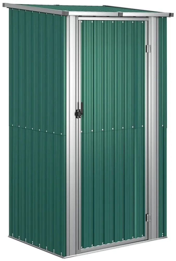 vidaXL Αποθήκη Κήπου Πράσινη 118,5 x 97 x 209,5 εκ. από Γαλβανισμένο Ατσάλι