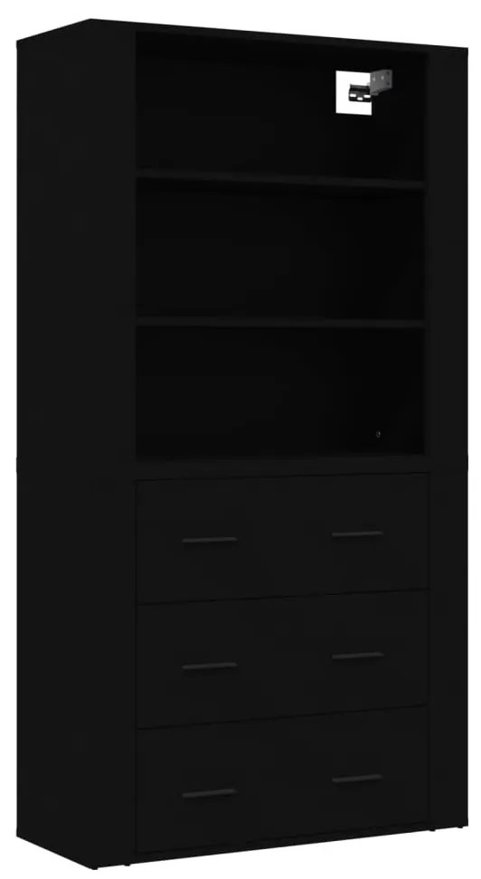 vidaXL Ντουλάπι Μαύρο από Επεξεργασμένο Ξύλο