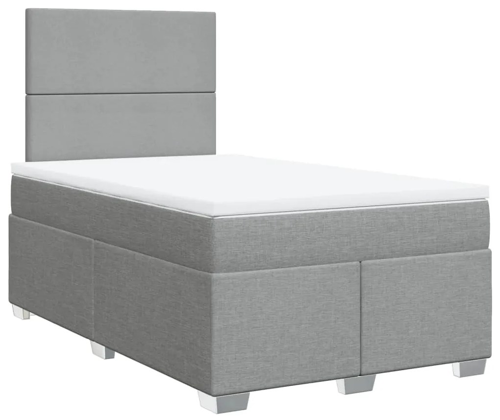 ΚΡΕΒΑΤΙ BOXSPRING ΜΕ ΣΤΡΩΜΑ ΑΝΟΙΧΤΟ ΓΚΡΙ 120X190 ΕΚ. ΥΦΑΣΜΑΤΙΝΟ 3290420