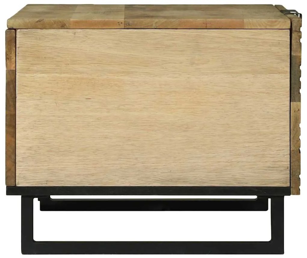 vidaXL Τραπεζάκι σαλονιού Καφέ και Μαύρο 80 x 50 x 40 cm