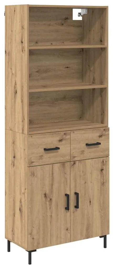 vidaXL Highboard Artisan Oak 69,5 x 34 x 180 εκ. Επεξεργασμένο ξύλο