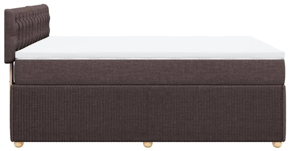 ΚΡΕΒΑΤΙ BOXSPRING ΜΕ ΣΤΡΩΜΑ ΣΚΟΥΡΟ ΚΑΦΕ 160X200 ΕΚ ΥΦΑΣΜΑΤΙΝΟ 3287517